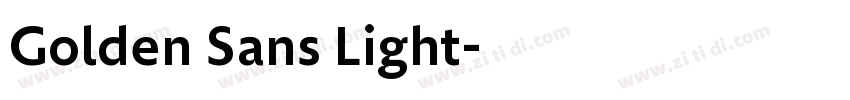 Golden Sans Light字体转换